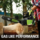 80V 18" Brushless Chainsaw, 2.0Ah Battery and Charger Included