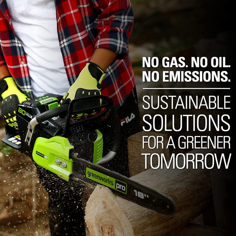 80V 18" Brushless Chainsaw, 2.0Ah Battery and Charger Included
